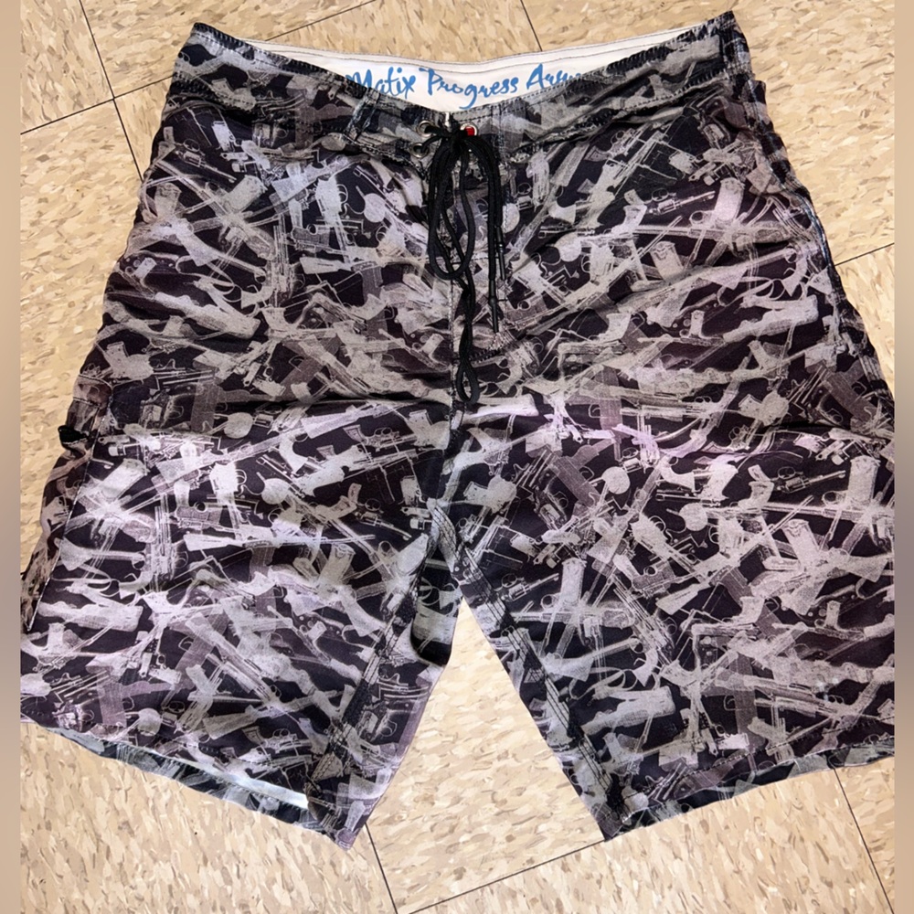 Matix Black and Gray Athletic Shorts